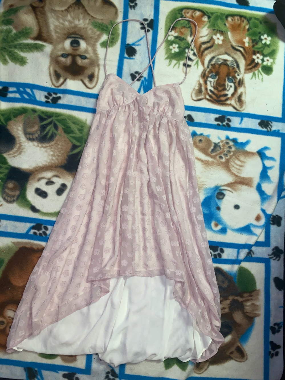 Pink Floral Sleeveless Dress